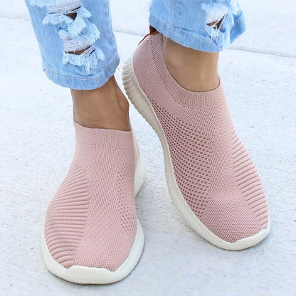Women's Flat Slip-on Casual Shoes Lightweight White Sneakers Summer Autumn Casual Chaussures Femme Basket Flats Shoes