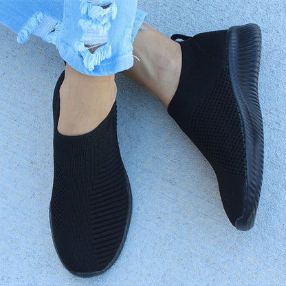 Women's Flat Slip-on Casual Shoes Lightweight White Sneakers Summer Autumn Casual Chaussures Femme Basket Flats Shoes