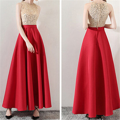Women Formal Long Maxi Dress Elegant Woman Ethnic Style Stitching Evening Party Ball Prom Gown Sequins Dress 2019 New Dresses