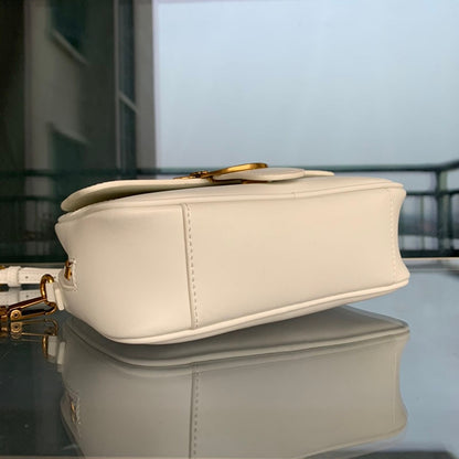 Women Handbag Genuine Leather Bag Shoulder Bag Black White Purse Girl Top-Handle Bags