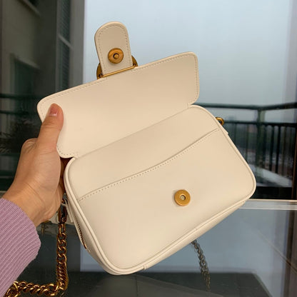 Women Handbag Genuine Leather Bag Shoulder Bag Black White Purse Girl Top-Handle Bags