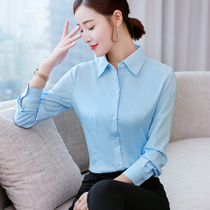 Women Shirts Woman Blouses Cotton Tops and Blouses Woman Long Sleeve Ladies Shirts Pink/White Blusas Plus Size 5XL Women Blouses