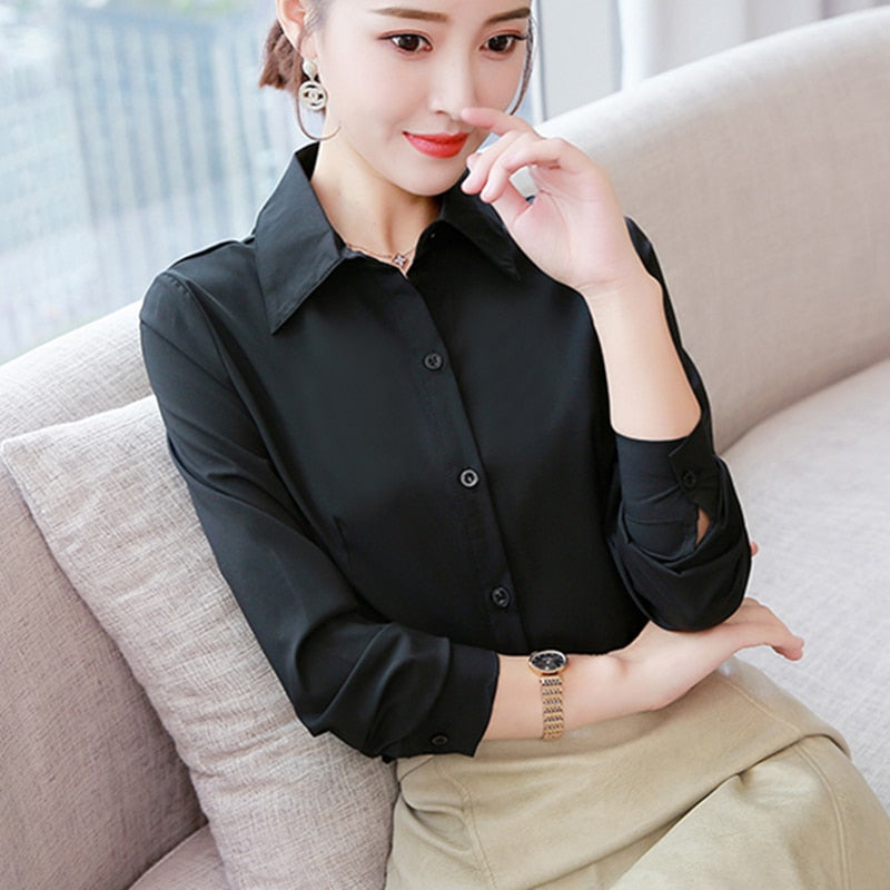 Women Shirts Woman Blouses Cotton Tops and Blouses Woman Long Sleeve Ladies Shirts Pink/White Blusas Plus Size 5XL Women Blouses