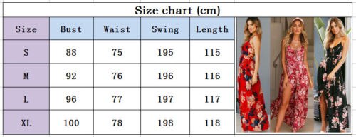 Women's Summer Sleeveless Floral Dress Evening Party Beach Long Dress Summer Backless Strap bohemian beach dress
