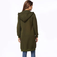 Load image into Gallery viewer, Women&#39;s Hooded Sweater Coats 2019 Harajuku Long Hooded Sweater Coat Kpop Casual Plus Size Pockets Zipper Hoodies Jacket
