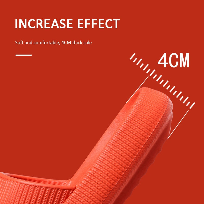 Women Thick Platform Slippers Summer Beach Eva Soft Sole Slide Sandals Leisure Men Ladies Indoor Bathroom Anti-slip Shoes