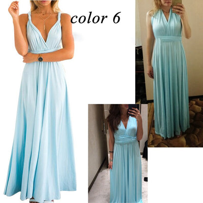 Women's Transformer Convertible Boho Wrap Multi Way Party Long Maxi Dress 2019 Sexy Bandage Bridesmaids Infinity Gown Dress