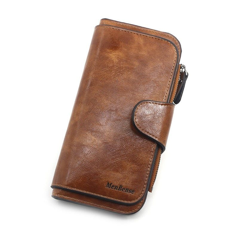 Women's Leather Wallet Three fold VINTAGE Womens Purse Mobile Phone Purse Female Coin Purse Carteira Feminina
