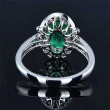 Load image into Gallery viewer, Wong Rain Vintage 100% 18K Solid Gold 1.8 CT Natural Emerald Gemstone Wedding Engagement Rings Customized Rings Fine Jewelry Jewellery
