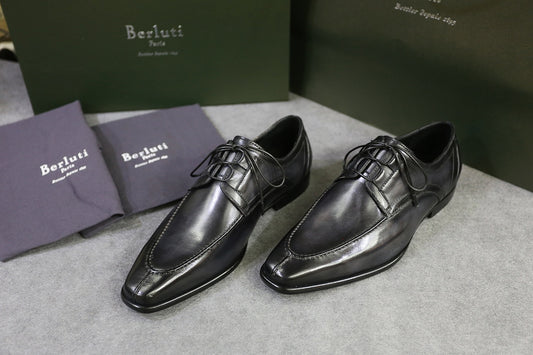 Workplace business point with men's shoes Derby dress shoes Goodyear British gentleman custom made by hand