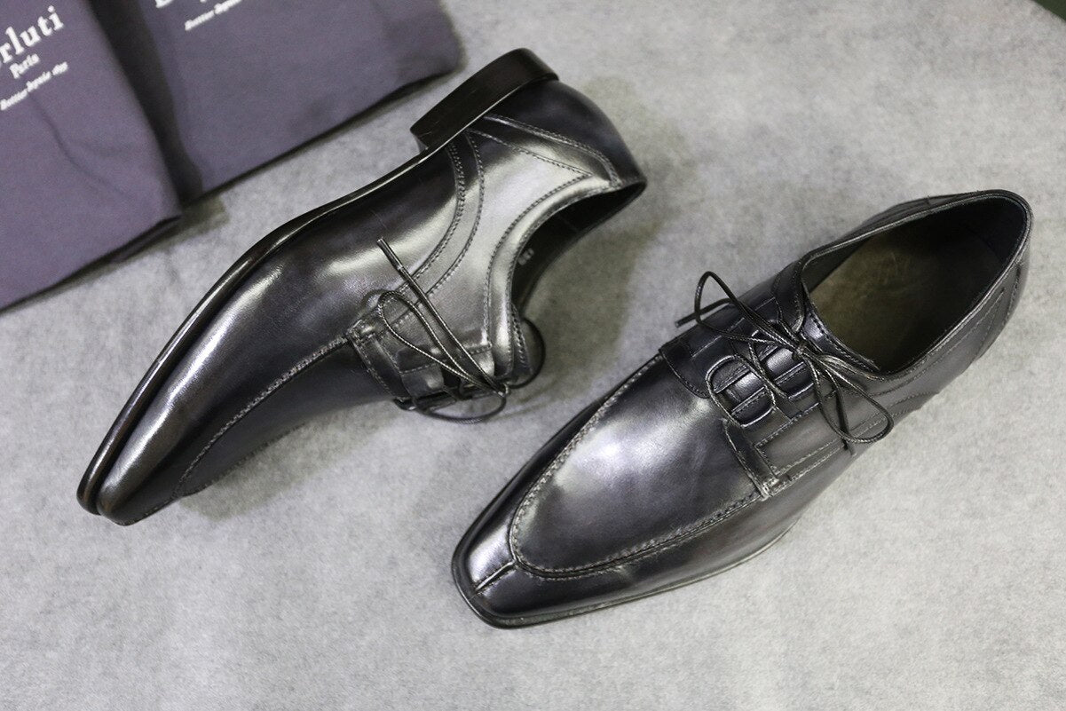 Workplace business point with men's shoes Derby dress shoes Goodyear British gentleman custom made by hand