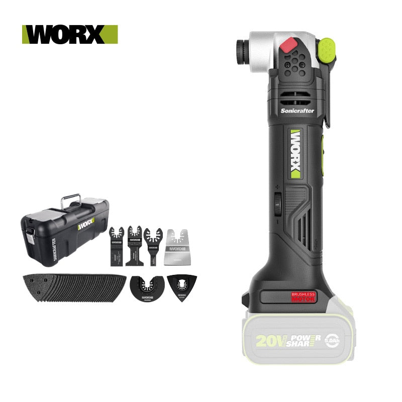 Worx WU690 20v Brushless motor Multifunction Tool Oscillating Multi-Tools Variable Speed Renovator with Tool Box