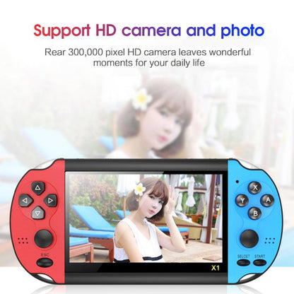 X1 4.3 Inch Retro Game Handheld Game Console 8G Built-in 10,000 Classic Games Portable Player Support TV Out Video Game Machine