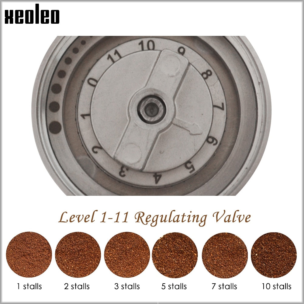 XEOLEO Manual Coffee Grinder 45MM Aluminum Coffee Miller Black/Brown/Silver/Gold 15g Mini Portable Coffee Milling Machine