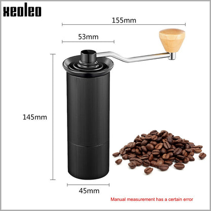 XEOLEO Manual Coffee Grinder 45MM Aluminum Coffee Miller Black/Brown/Silver/Gold 15g Mini Portable Coffee Milling Machine