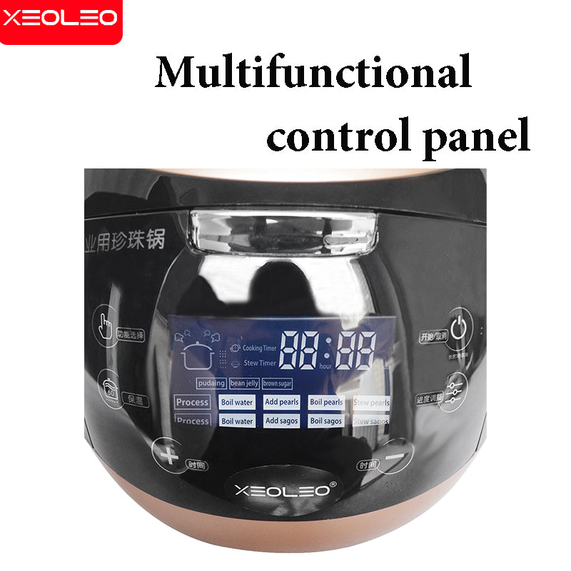 XEOLEO Tapioca Cooker Milk Tea Shop Pearl Machine Bubble tea pearl Cooker pot Sago cooker making machine Non-stick pan 5L 900W