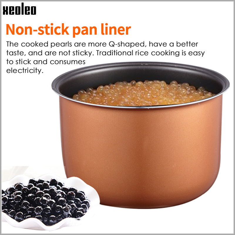 XEOLEO Tapioca Cooker Milk Tea Shop Pearl Machine Bubble tea pearl Cooker pot Sago cooker making machine Non-stick pan 5L 900W