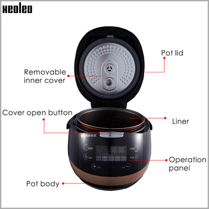 XEOLEO Tapioca Cooker Milk Tea Shop Pearl Machine Bubble tea pearl Cooker pot Sago cooker making machine Non-stick pan 5L 900W