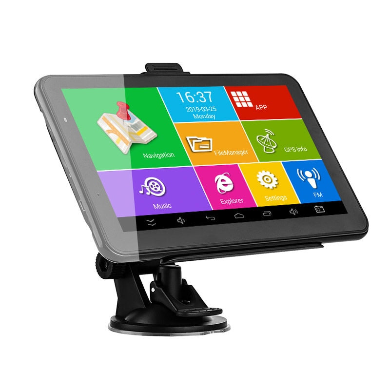 XGODY 7 Inch Car GPS Navigation Android 2 in 1 Truck GPS Navigator Navitel 512MB+16GB Bluetooth Sat Nav 2020 Americas Europe Map