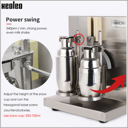 Xeoleo Boba Bubble Tea Shaker Double Cups shaker machine Milk Shaking Machine Bubble tea Machine
