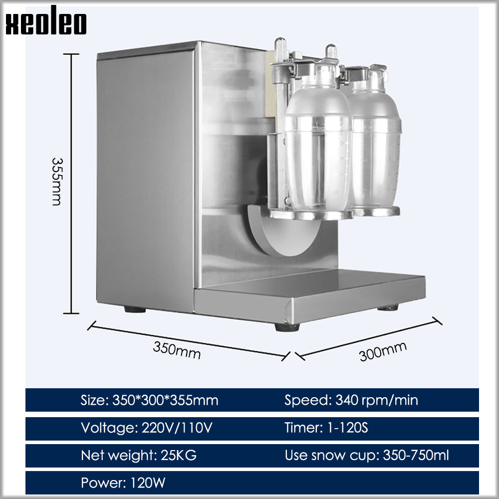 Xeoleo Boba Bubble Tea Shaker Double Cups shaker machine Milk Shaking Machine Bubble tea Machine