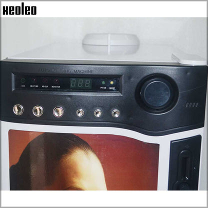 Xeoleo Coin Coffee machine 3 canisters 1600ml*3 Vending Coffee machine Commercial Coin Coffee maker Automatic drop coffee 820w