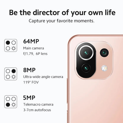 Xiaomi 11 Lite 5G NE Global Version 6G+128G/8G+128G/8G+256G Snapdragon 778G Octa Core 64MP Camera 90Hz Display 33W Fast Charger