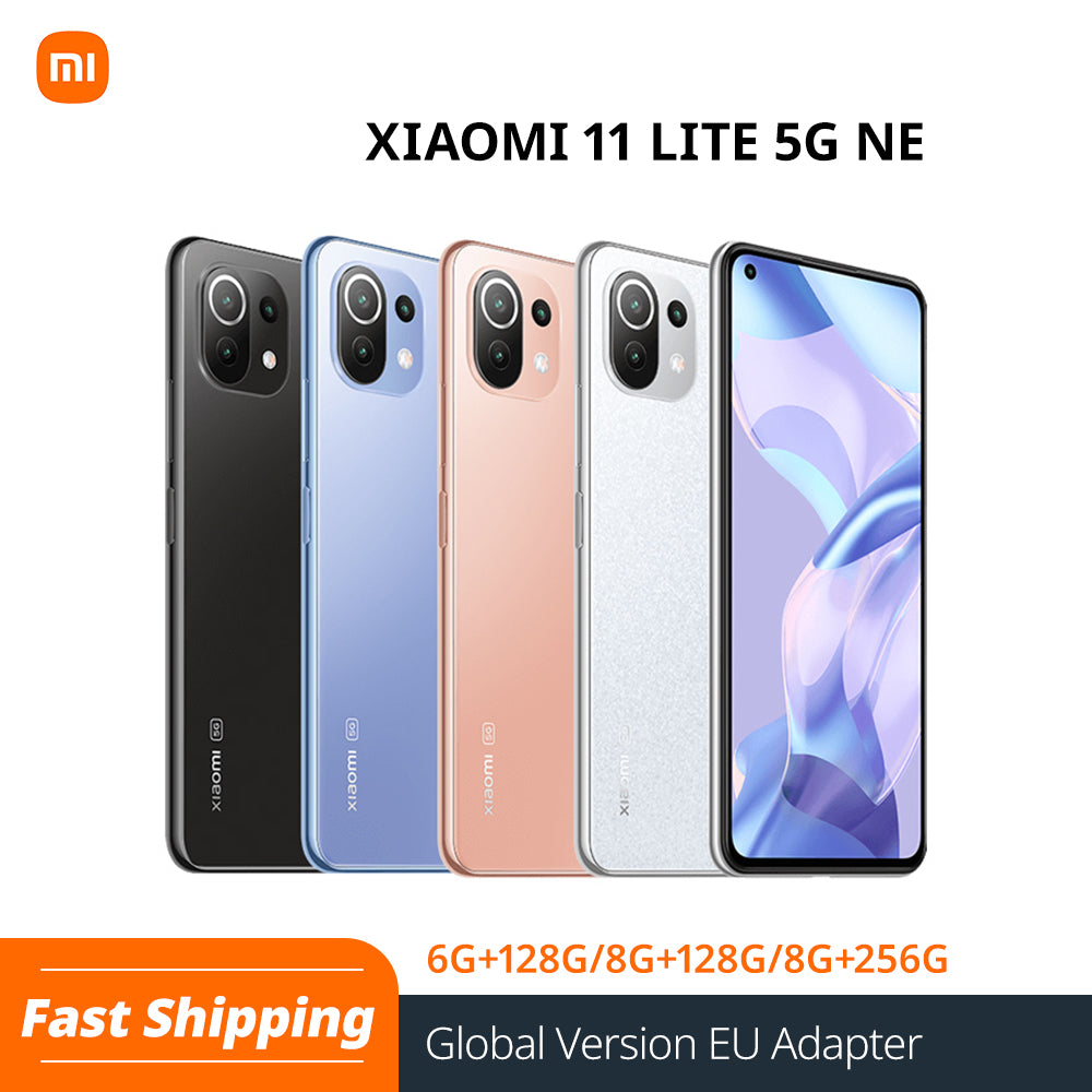 Xiaomi 11 Lite 5G NE Global Version 6G+128G/8G+128G/8G+256G Snapdragon 778G Octa Core 64MP Camera 90Hz Display 33W Fast Charger