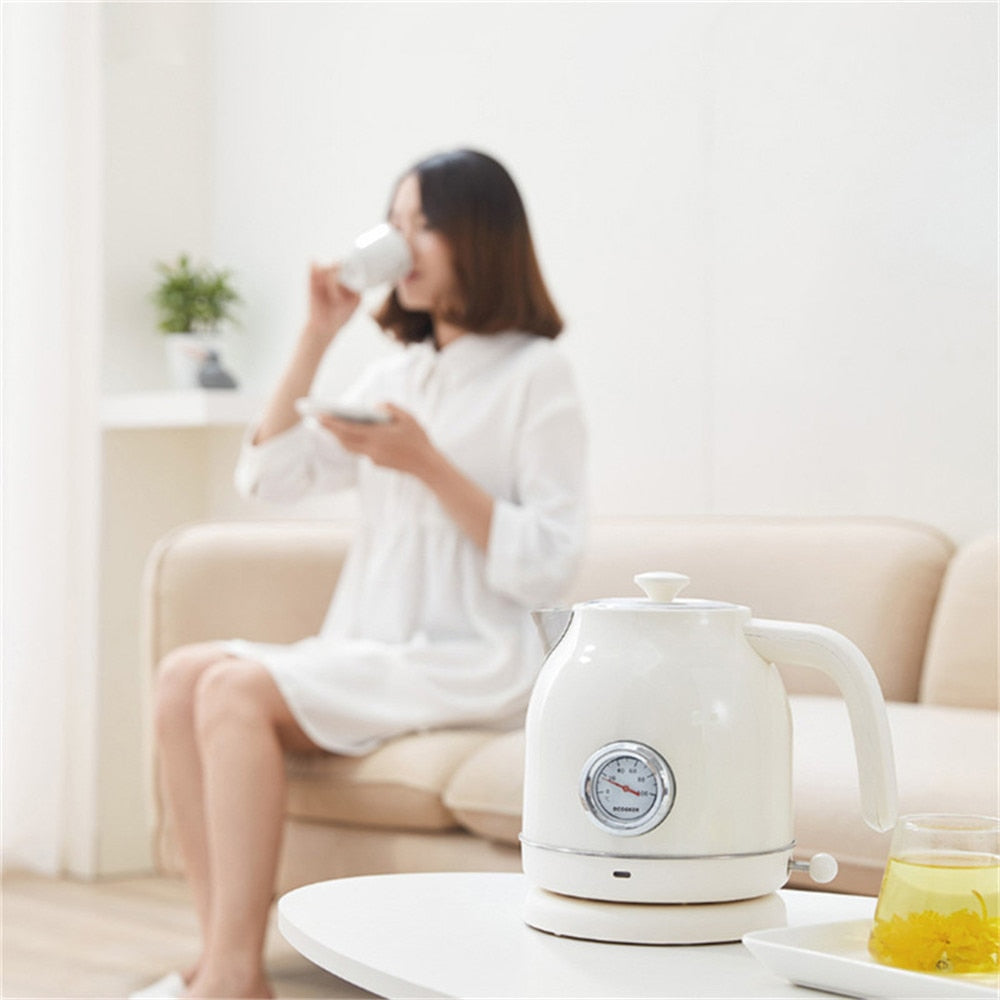 Xiaomi MIJIA Qcooker Retro Electric Kettle Import Temperature Control 1.7 Litres Large Capacity With Watch Electric Kettle