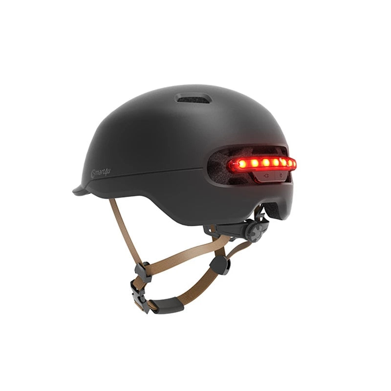 Xiaomi Smart4U Smart Flash Helmets Automatic Brake Warning Waterproof for Riding Scooter Electric Bicycle Mountain Road Helmets