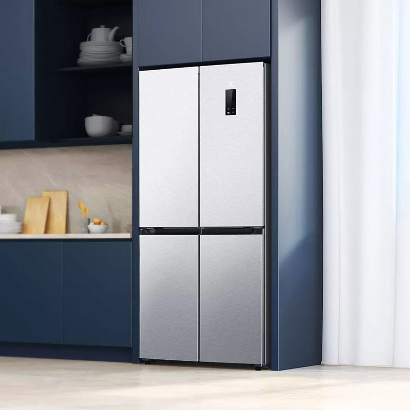 Yinpin 410L frequency conversion energy saving cross door refrigerator energy saving silent bcd-410wm
