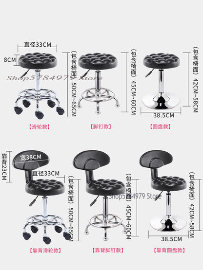 Yisong Bar Chair Modern Simple Bar Chair Lift Bar Table Chair Front Desk High Foot Bar Stool Back Beauty Round Stool