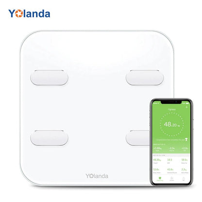 Yolanda CS20A Body Fat Scale WiFi+Bluetooth Smart Electronic Digital Weight Scale APP Unlimited Users Scale Heart Rate