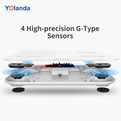 Yolanda CS20A Body Fat Scale WiFi+Bluetooth Smart Electronic Digital Weight Scale APP Unlimited Users Scale Heart Rate