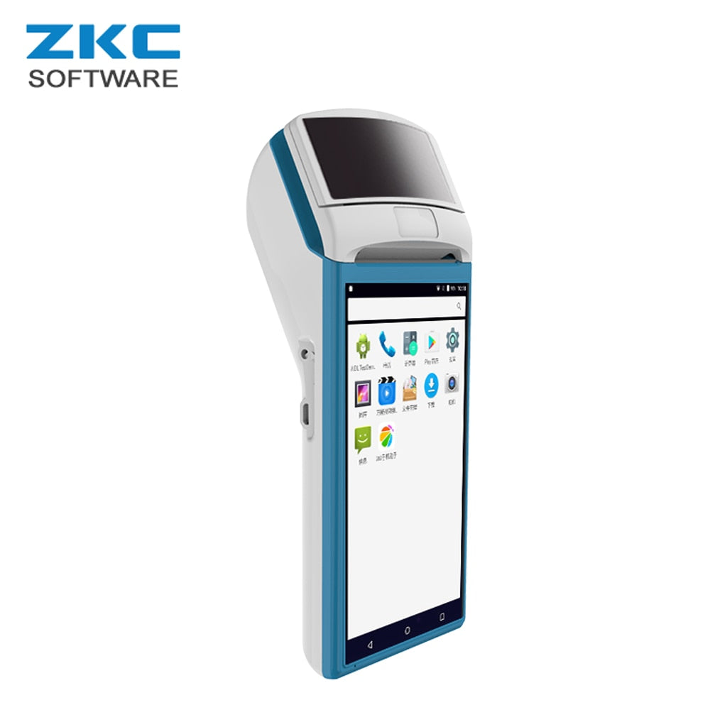 ZKC5501 GPRS 3G WiFi Android  Handheld Tablet PC POS Kiosk Terminal with Integrated Thermal Printer NFC RFID Smart Card Reader