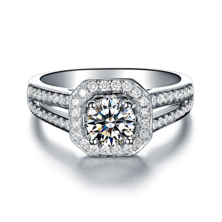 ZOCAI 2014 Model 100% Natural Diamond 0.82 CT F-G / VS Certified Diamond engagement ring Fine Jewelry W04973 Women's Jewellery