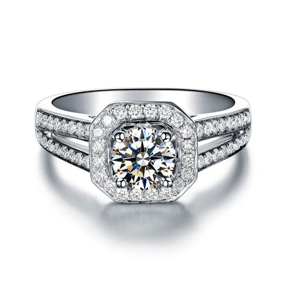 ZOCAI 2014 Model 100% Natural Diamond 0.82 CT F-G / VS Certified Diamond engagement ring Fine Jewelry W04973 Women's Jewellery