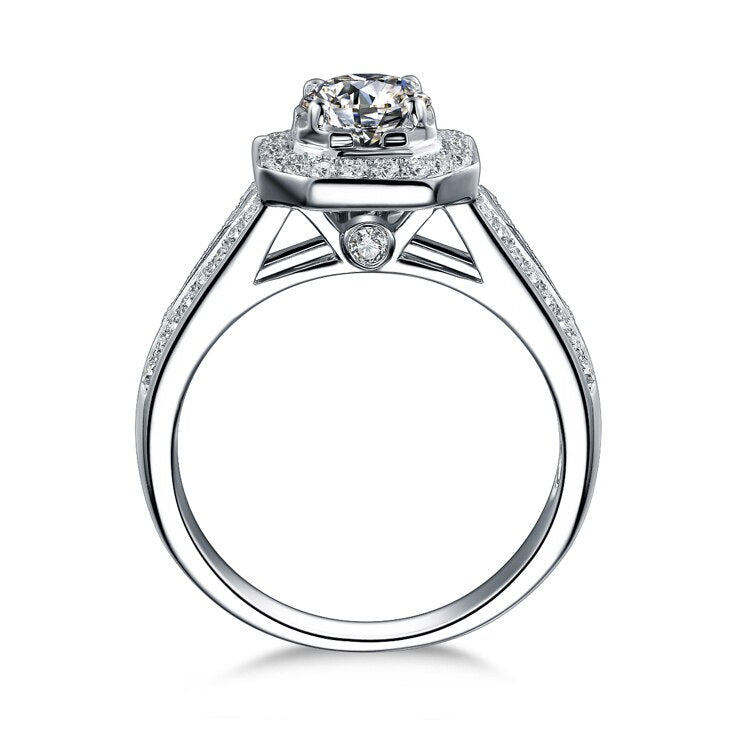 ZOCAI 2014 Model 100% Natural Diamond 0.82 CT F-G / VS Certified Diamond engagement ring Fine Jewelry W04973 Women's Jewellery
