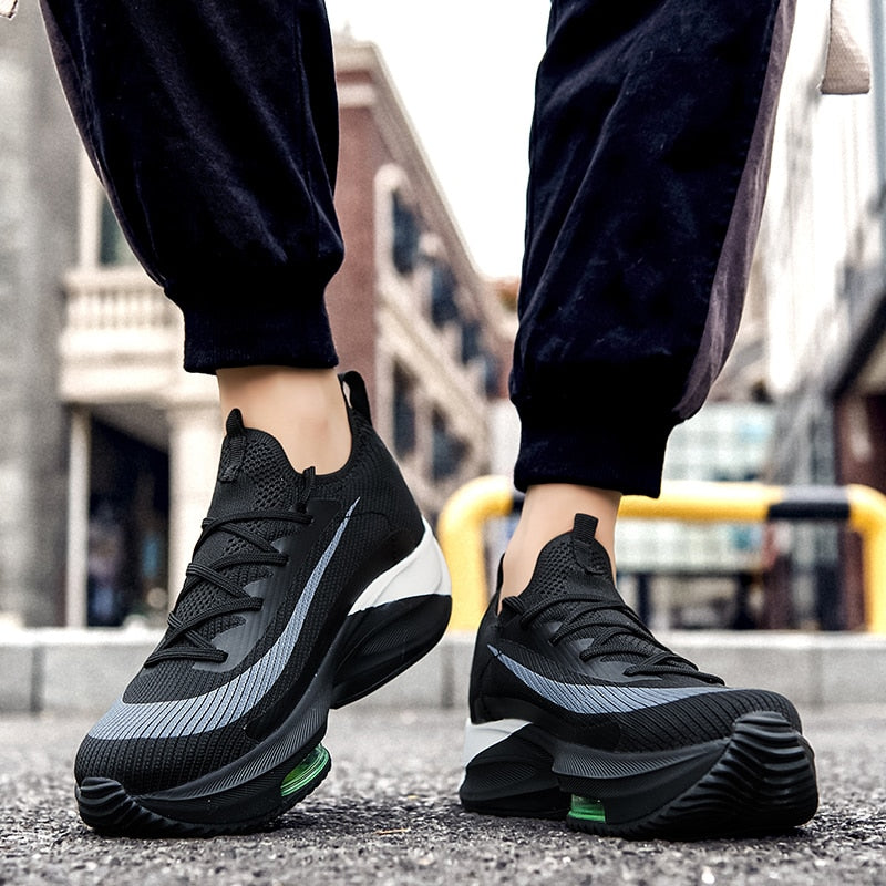 Zoomx Alphafly 4% Breathable Comfortable Mens Running Shoes Zoom Tempo Next Flyease Black Electric Green Trainers Sport Sneakers
