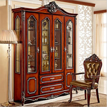 將圖片載入圖庫檢視器 Antique European Cabinet. Storage Cabinet. Glasses. Plates. Cups.  pfy4005
