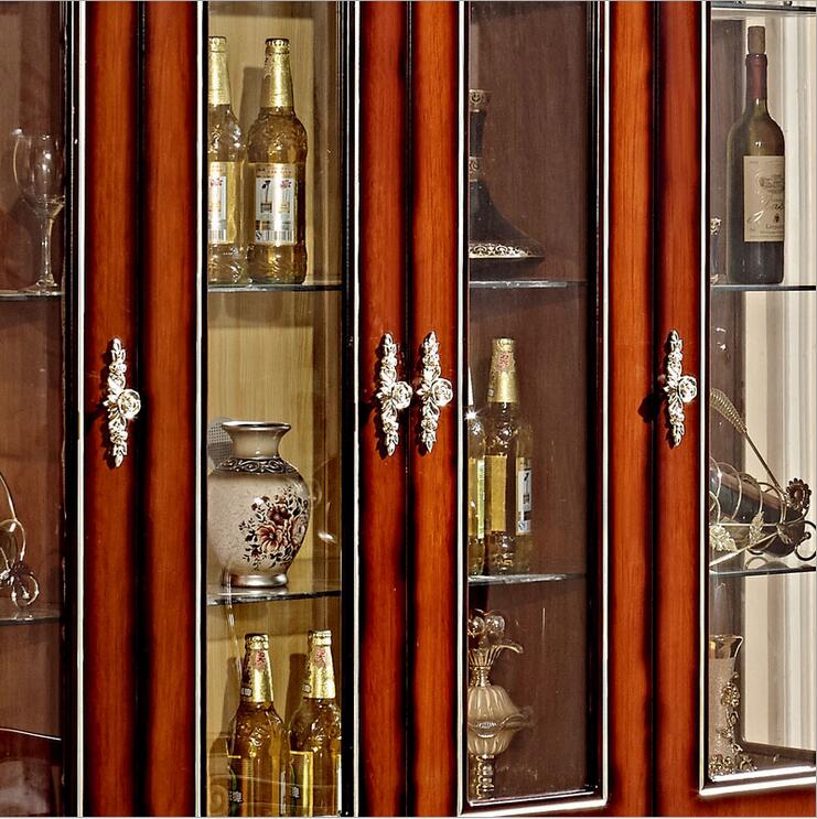 Antique European Cabinet. Storage Cabinet. Glasses. Plates. Cups.  pfy4005
