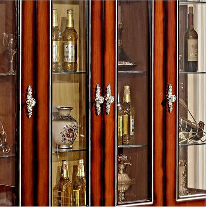 Antique European Cabinet. Storage Cabinet. Glasses. Plates. Cups.  pfy4005