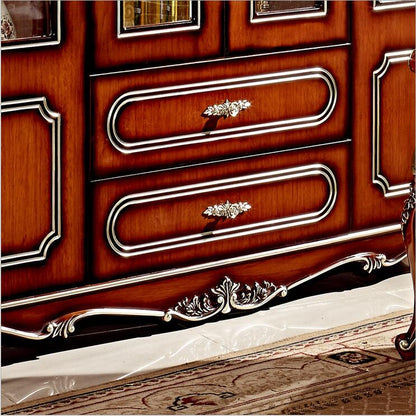 Antique European Cabinet. Storage Cabinet. Glasses. Plates. Cups.  pfy4005