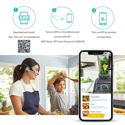 Vlog Video Camera Head Mounted Wearable Camcorder Ordro EP7 4K 60FPS Mini WiFi FPV Digital Camara Filmadora for YouTube Blogger