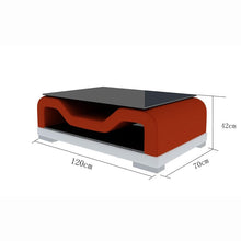 Charger l&#39;image dans la galerie, coffee table basse de salon стол журнальный столик tv stand meubles tv мебель monitor stand Nordic modern leather and glass
