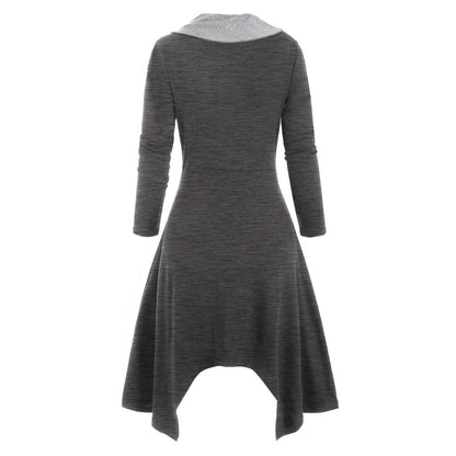 Women's Summer Casual Patchwork Long Sleeve Dress L to 5XL Z4