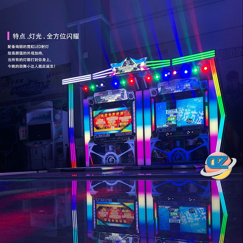 Electronic Danz Base dance game console music amusement arcade video game machine Dance rhythm dancing machine (double version)