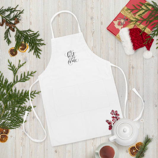 Embroidered Apron: The Best is Yet to Come