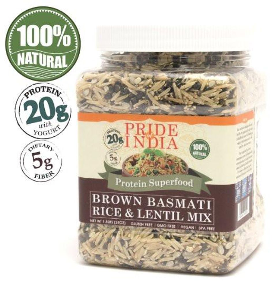 Indian Brown Basmati Rice & Lentil Kitchari Mix - Protein Superfood Jar
