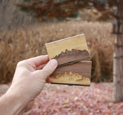 Handmade Wooden Business Card Holder